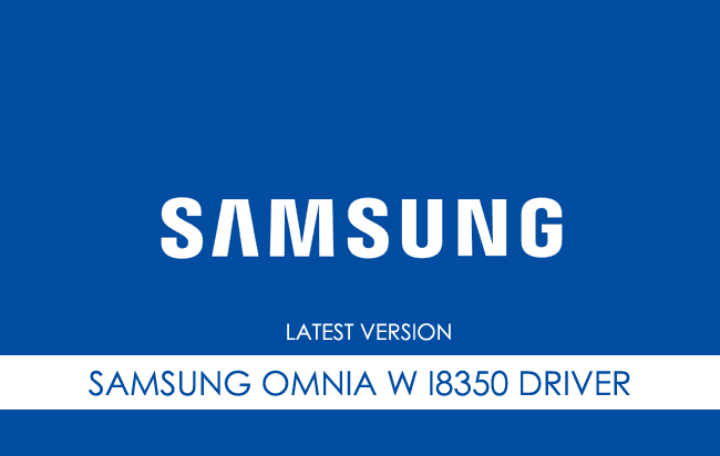 Samsung Omnia W I8350 USB Driver